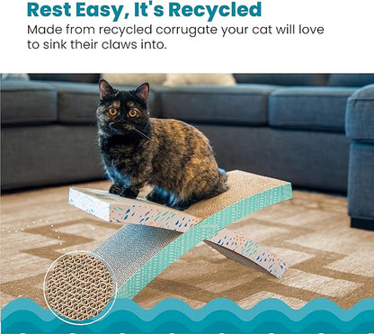 Catstages Easy Life Hammock Cat Lounger & Scratcher – Elevated Spot with Catnip, Comfortable & Multifunctional Design, Supports Cats Up to 20lbs