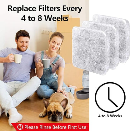 Dog Water Filter Replacement, Pet Fountain Filter Replacement Compatible with Petmate Replendish Mason Pet Water Fountain, Filter for Dog Water Dispenser -16 PACK