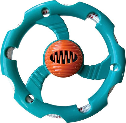 FOUFIT FouFouBrands Hide n Seek Tug-O-Rope Treat Dispensing Nosework Toy for Dogs, Ring