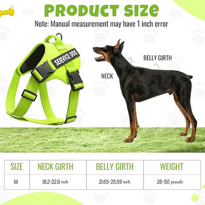Sadnyy 3 Pcs Dog Reflective Safety Bundle Included Dog Reflective Vest Fluorescent Hands Free Leash with Waist Pack Hi-vis Fluorescent Visibility Pet Set for Raining Jogging Hiking