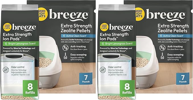 Purina Tidy Cats Breeze Cat Litter Extra Strength Refill Bundle,(Pack of 2)