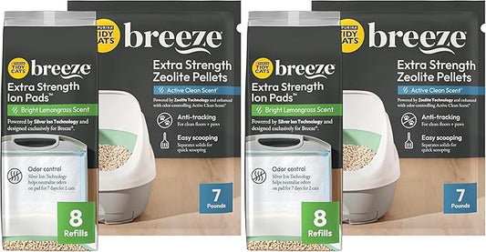 Purina Tidy Cats Breeze Cat Litter Extra Strength Refill Bundle,(Pack of 2)
