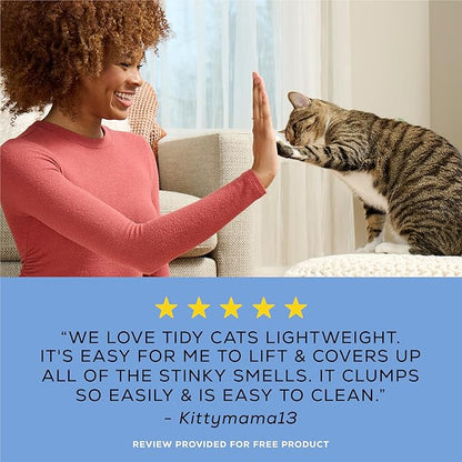 Purina Tidy Cats LightWeight 4-In-1 Strength Multi-Cat, Odor control, Clumping, 99.9 Percent Dust Free Cat Litter - 17 lb. Box