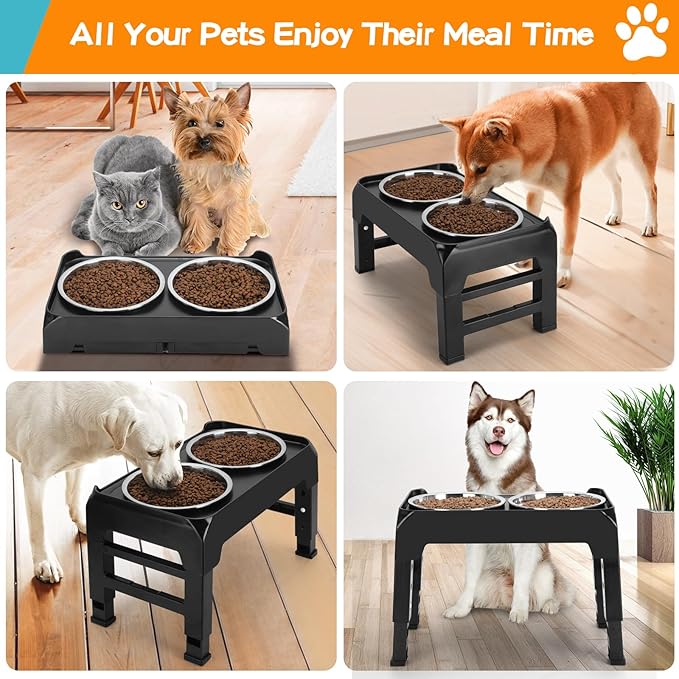 COMESOON 2 Pack 7.2" Stainless Steel Dog Bowls 50oz Thickened Durable Replacement Dog Food Bowls for Food and Water, Fit for COMESOON Bowl Stand DB-B01/DB-B03