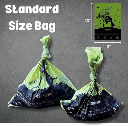 Doggy Poop Bags Biodegradable with Dispenser (1440 Bags) Eco-friendly Dog Waste Pickup Bags Landfill-friendly Refill Rolls Cat Waste Bags (Green, 72 Rolls, Unscented)