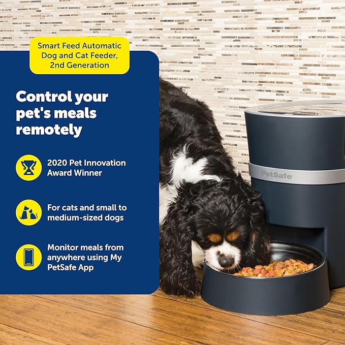 PetSafe Smart Feed Automatic Dog & Cat Feeder - Programmable Feeding - Adjustable Portion Control - WiFi Pet Feeder - Large Capacity - Stainless Steel Bowl - App Controlled