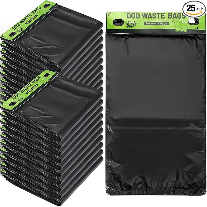 Ireer 2500 Pcs Dog Bags Bulk, Dog Pet Waste Bags Bulk, Leakproof Easy Single Pull Bag for Poop Station Fit Hang Hole Dispenser Pet Waste Bag for Home Outdoor