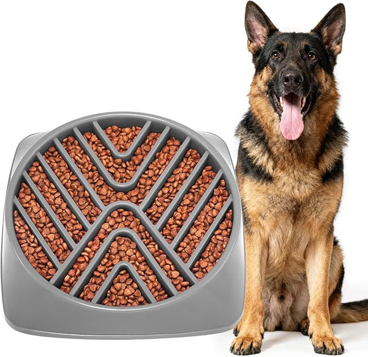 KASBAH Slow Feeder Dog Bowls Large Breed, 5 Cups Capacity for Wet & Dry Food, Puzzle Maze Bowl for Fast Eaters, Non-Slip Base, BPA Free, Helps Prevent Bloat and Aid Digestion