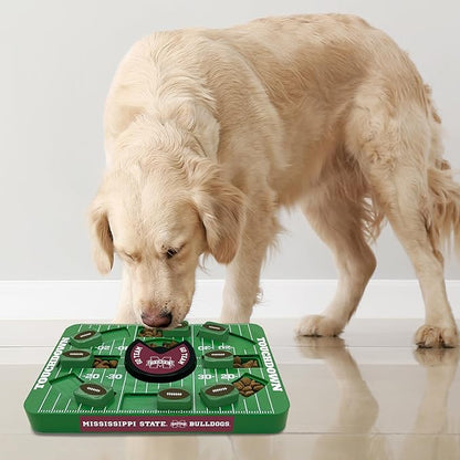 Pets First NCAA Mississippi State Large Puzzle Toy, New Size, Interactive Dog Treat & Slow Feeding Toy
