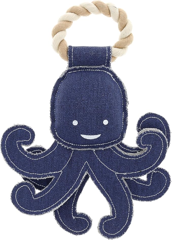 Pavilion Gift Company - Out of Reach - 11.5" Canvas Rope Dog Toy Chew Tug of War Octopus Aquatic Water Sea Ocean Best Friend Dog Doggy Puppy K9 Gift