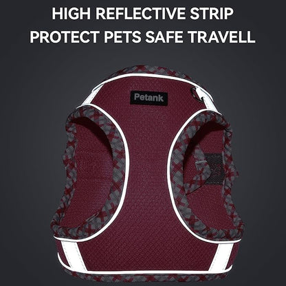 Petank Dog Harness for Small Medium Dogs No Pull, Puppy Harness and Leash Set for Walking, Running, Training, Small Dog Harness, Medium Dog Harness (Yellow, L)
