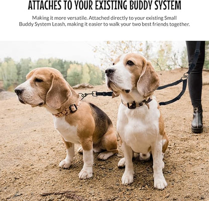 The Buddy System Hands Free Dog Leash Accessories, Fits All Our Dog Leashes, Versatile Leash System for Runners, Joggers and Owners, Made in USA (Double Buddy, Small Dog Black)