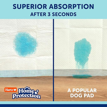 Hartz Home Protection Super Absorbent Odor Eliminating Mountain Fresh Scented No Leaks Dog Pads, XL 60 Count