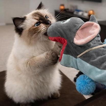 Pounce & Purr® Meow Mitt Wearable Cat Toy – Cat Wrestling Glove, “Pip S. Queek” Plush Mitten with Catnip & Silvervine, Crinkle Sounds & Dangling Arms for Bonding Play with Cats & Kittens (Mouse)