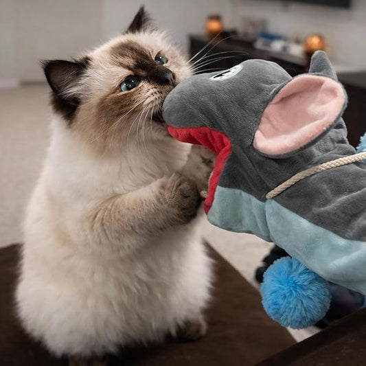 Pounce & Purr® Meow Mitt Wearable Cat Toy – Cat Wrestling Glove, “Pip S. Queek” Plush Mitten with Catnip & Silvervine, Crinkle Sounds & Dangling Arms for Bonding Play with Cats & Kittens (Mouse)