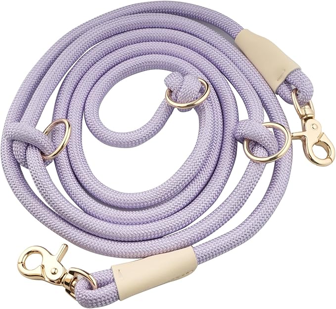 8.5ft Multifunctional Hands Free Nylon Rope Waist Dog Leash, Adjustable Shoulder Crossbody Walking Lead