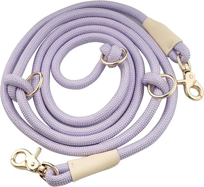 8.5ft Multifunctional Hands Free Nylon Rope Waist Dog Leash, Adjustable Shoulder Crossbody Walking Lead