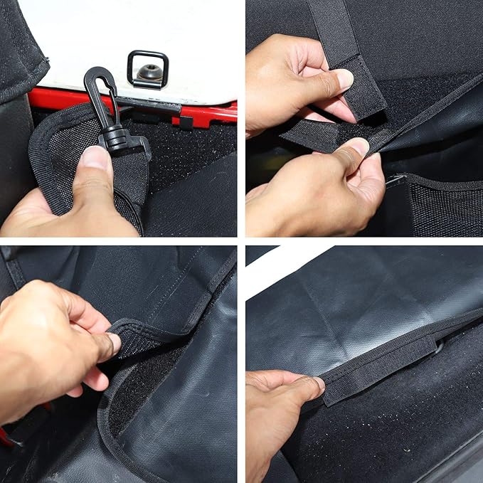 CheroCar for Jeep JK Dog Car Seat Cover Pet Trunk Liner Waterproof Cargo Mat Multipurpose Storage Case Cargo Cover for Jeep Wrangler JK JKU 2007-2018, Interior Accessories, US Flag Style