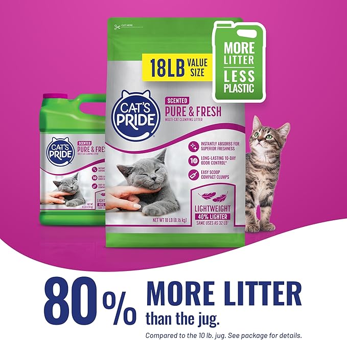 Cat's Pride Pure & Fresh - Scented 18lb Bag