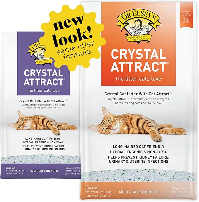 Dr. Elsey's Crystal Attract Silica Cat Litter, 8lbs