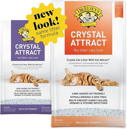Dr. Elsey's Crystal Attract Silica Cat Litter, 8lbs