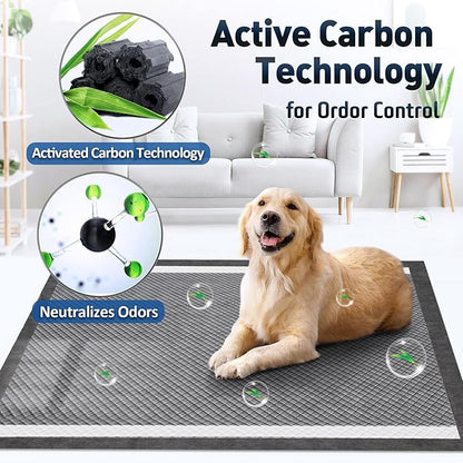 Gimars Upgrade Odor Control XXXXL 36x36 Extra Large Thicken 9 Layers Extra Absorbent Charcoal Pee Pads for Dogs - Leakproof Dog Training Pads Quick Dry - 150 Counts