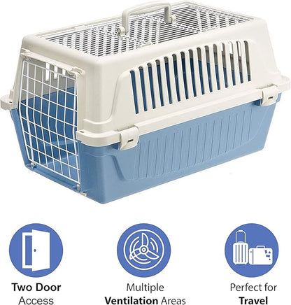 Ferplast Atlas Pet Carrier | Small Pet Carrier for Dogs & Cats w/Top & Front Door Access