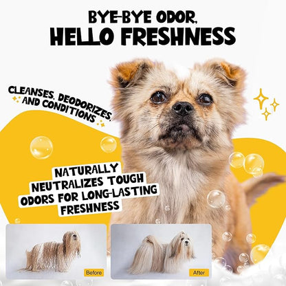 Dog Shampoo & Conditioner for Smelly Dogs, Coconut Kisses Dog Shampoo for Itchy Skin Relief, Hypoallergenic Pet Shampoo for Conditioner, Moisturizing & Itching.