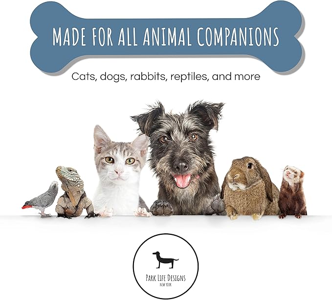 Park Life Ceramic Pet Bowls – Food Water Bowls for Dogs and Cats - Cute Pet Bowl for Small Medium and Large Size Dogs and Cats - Puppy Bowls (Small, Grey)