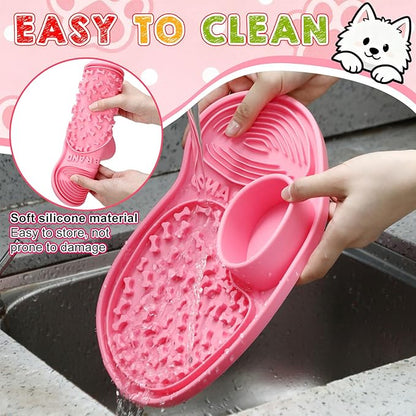Ceenna Lick Mat for Dogs and Cats Silicone Snuffle Mat Slow Feeder Lick Pat Easy Clean Pet Slow Feeder Anxiety Relief Dog Slowing Feeders Licks Pat Feeding Mats for Pet Training Mats (Classic)