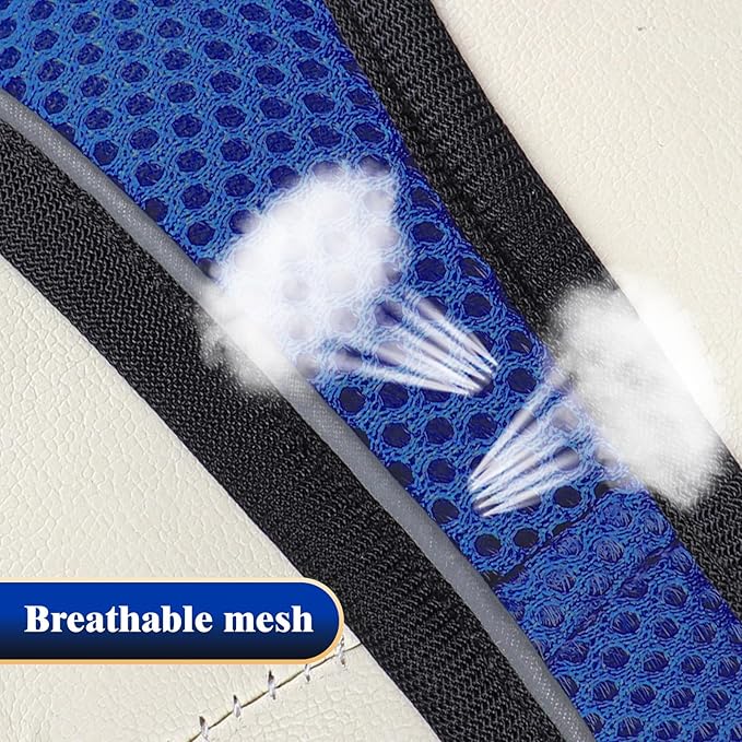 YIMEIS Dog Harness and Leash Set, No Pull Soft Mesh Pet Harness, Reflective Adjustable Puppy Vest for Small Medium Large Dogs, Cats (Royal Blue & Black, Small (Pack of 1)
