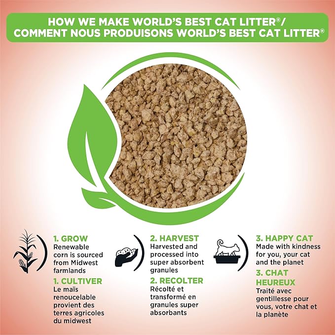 World's Best Cat Litter Cat Scoopable Multiple Cat Clumping Formula, 14-Pound Bag