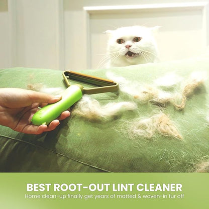 Cattasaurus Cleaner Pro Pet Hair Remover - Special Cat & Dog Hair Remover Multi Fabric Edge and Carpet Scraper, Cat Hair Remover for Couch, Pet Bed, Pet Towers, Furniture, Car Mat & Rugs