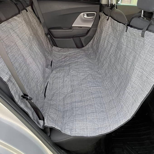 Molly Mutt 3-in-1 Back Seat Cover for Dogs, 100% Cotton Canvas Back Seat Hammock with Headrest Straps, Belt Slots, & Anchors, Non-Skid Cargo Area Cover, Machine Washable, No Harmful Chemicals, 56"x56"