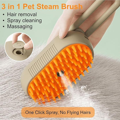 Cat Water Brush for Shedding,Water Comb for Dogs, Water Heat Grooming,3 in 1 Pet Comb for Dog Massaging,Hair Self Cleaning and Removal, for Shedding and Indoor Cats,cat Grooming Supplies