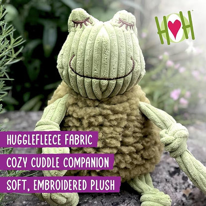 HuggleHounds Plush Dog Toy - Fuzzy Dog Toy, Soft Fleece, Interactive Durable Stuffed for Small and Large Breeds with Squeaker - Louise Lamb, Large (Pack of 2)