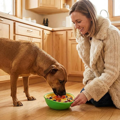 3 in 1 Dog Slow Feeder, Non-Spill, Anti-Choking, Interactive Toys to Keep Them Busy, Detachable, Easy to Clean, Great for Slower Feeding& Food Training