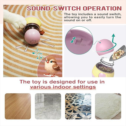 Cat Treat Dispensing Toy Kitten Puzzle Feeder & Food Dispenser Ball - Kitty Enrichment Toys for Indoor Cats Kitty Stimulating Tous