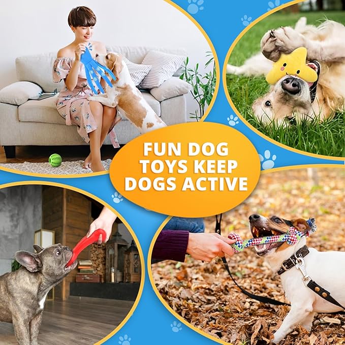 Puppy Toys 8 Pack for Small Dogs, Luxury Dog Chew Toys with Squeaky Plush Toys, Rope Toys and Ball, Teething Toys for Puppy Supplies