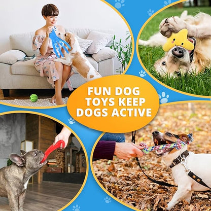 Puppy Toys 8 Pack for Small Dogs, Luxury Dog Chew Toys with Squeaky Plush Toys, Rope Toys and Ball, Teething Toys for Puppy Supplies