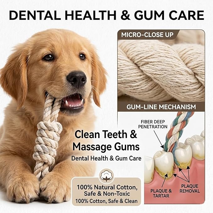 Pack Pet 11 Pack Dog Toys for Puppies, Small Dogs & Medium Dogs, Durable Dog Chew Toys, Interactive Rope Toys for Teething, Puppy Teething Toys for Dental Health, Dog Toys Variety Set for Boredom
