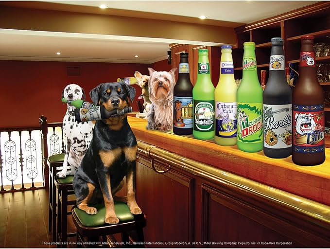 Wine Bottles - Dog Toy - 100% Vinyl. Made Durable & Strong. Novelty Play Toy. Many Bottles to Choose from and They Floats (Kennel Relaxin, Single)