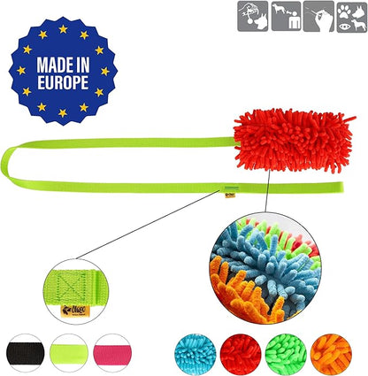 Dingo Waldemar Rutkowski Shaggy Nubby Plush tug Toy for Dogs, Training and Agility, Chasing Games and tug of war, Long Handle Assorted Color 15577