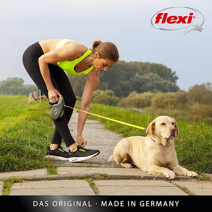 Flexi Giant Professional, Gurt, L: 10 M, Schwarz/Neon