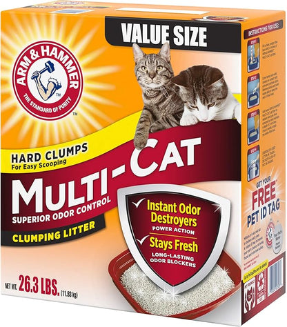 Arm & Hammer MultiCat Clumping Litter, Scented 26.3lb