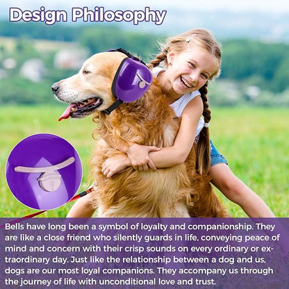 New Dog Ear Muffs for Noise Protection - 30dB NRR Dog Headphones, Noise Cancelling Hearing Protection Against Thunder/Fireworks/Vacuums, Upgraded Design with Bell Accent (Purple, Large)