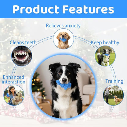 Dog Chew Toy-Tough&Durable Dog Toys for Aggressive Chewers,Christmas Tree Style&Beef Smell Squeaky Chew Toy -for Small Medium and Large Dogs.
