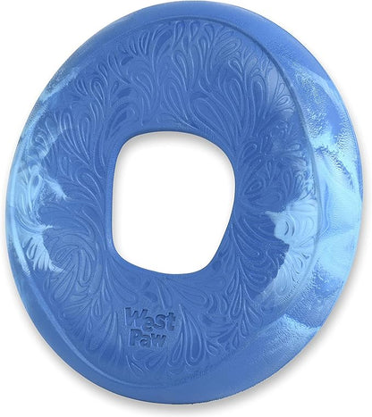 WEST PAW Seaflex Sailz Dog Toy Flying Disc - Machine Washable Eco-Friendly Zogoflex Toys for Moderate Chewers - Perfect for Fetch, Gnawing, Catch, Pet Training - Surf