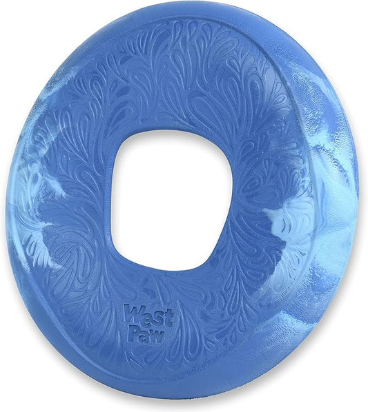 WEST PAW Seaflex Sailz Dog Toy Flying Disc - Machine Washable Eco-Friendly Zogoflex Toys for Moderate Chewers - Perfect for Fetch, Gnawing, Catch, Pet Training - Surf