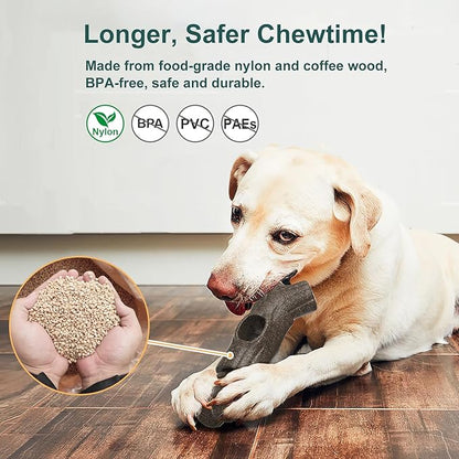 Bully Stick Holder for Large Dogs 55+ lbs – Heavy Duty Chew Toy & Anti-Choking Treat Holder, BPA-Free Adjustable Clamp for Aggressive Chewers, Dishwasher Safe, Promotes Dental Health